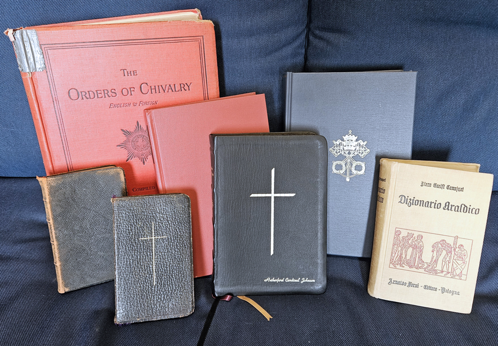 A representative group of historic and modern volumes preserved by the Pontifical Apostolic Library
